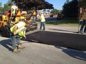 Smoothening out the asphalt patch