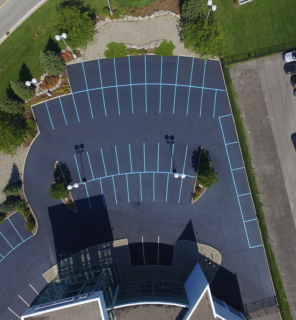 Overhead of parking lot