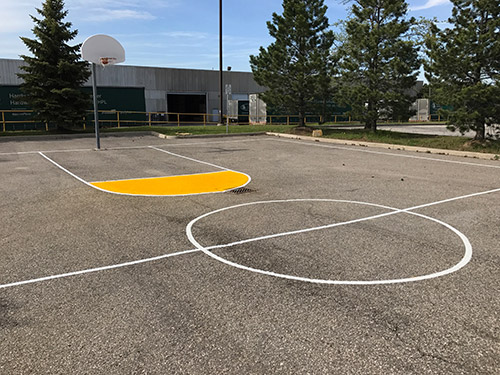 Sport court line painting